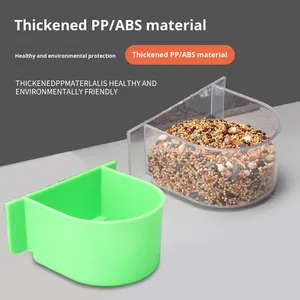 Muhabbet Kuşu Yem Kutusu Plastik Dayanıklı Sızdırmaz Yarım Daire Asılı Kuş Kafesi Aksesuarları Sığırcık Yemlik Su Kutusu Kuş - Product Image 5