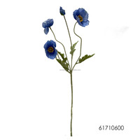 RTS Promotionnel Rose Corail 60 cm Fleur Artificielle Réaliste à Tige Unique Coquelicot en Soie Papaver Rhoeas pour la Maison, Mariages, Remises de Diplômes, Halloween