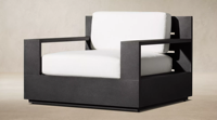 Ensemble de canapés d'extérieur modernes en aluminium avec coussins imperméables, mobilier de salon pour jardin, patio, hôtel, villa, projets de cour