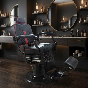 Fauteuil de barbier inclinable moderne en cuir PVC de luxe, style vintage, pour salon de coiffure, mobilier de salon, spa - Product Image 6