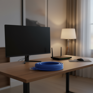 Cable Ethernet Db Cat 6 de 15 pies, cable de conexión Rj45 azul para transmisión de datos de computadora para juegos, uso en interiores, conductor de cobre puro - Product Image 2