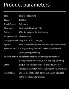 Montre connectée NYY BW16plus avec carte SIM, caméra, étanche IP67, écran TFT, appels Bluetooth, musique, moniteur de fréquence cardiaque et d'oxygène sanguin, réponse aux appels - Product Image 6