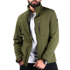 Men's Ultra-<b>Light</b> Soft <b>Shell</b> Jacket for Running Breathable Waterproof Windproof with Reflective Print Polyamide Material - Product Image 5