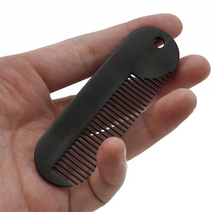 <span class=keywords><strong>Peigne</strong></span> à barbe en acier inoxydable, outil de coiffure, antistatique, pour Salon, 1 pièce - Product Image 5