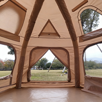 Carpa Esférica de PVC para Acampar al Aire Libre, para las Cuatro Estaciones, de Una Sola Capa, Impermeable de 3000 mm, Protección Contra el Viento y la Lluvia, Octogonal