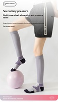 Chaussettes de compression en nylon tricoté Meikes pour le sport d'été, chaussettes longues élastiques pour la course et l'entraînement