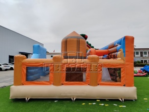 Structure gonflable commerciale Cowboy du Far West pour tout-petits, combo parcours d'obstacles et château gonflable, équipement de terrain de jeu pour <span class=keywords><strong>location</strong></span> événementielle - Product Image 4