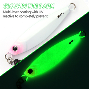 MOOKZZ 20g-80g <span class=keywords><strong>esca</strong></span> da Jigging in metallo con esche luminose da pesca <span class=keywords><strong>per</strong></span> branzini - Product Image 3