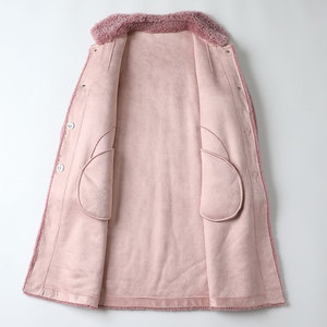 A50045 Pudi Cappotto in Vera Lana e Pelliccia per Donna, Giacca Invernale Calda Oversize in Pelle di Pecora - Product Image 4