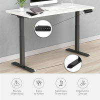 Bureau debout électrique Vensen moderne à moteur unique, réglable en hauteur, en métal, pour la maison et le bureau (vente en gros)