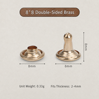 Rivets à double capuchon en acier inoxydable de toutes tailles (5 mm à 12 mm) pour vêtements et vestes en cuir