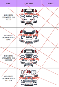 Xe nâng cấp Facelift BodyKit fortoyota Hilux 2016 2020 Facelift để 2021 Rocco gr phong cách với taillamp Đèn pha nướng bumpers - Product Image 5