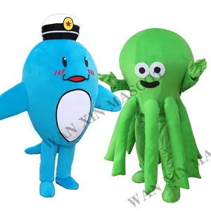 Dolphin octopus doll costume Action figure plush cartoon figure costume Sea animal people wear show costumes