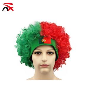 Ensemble complet d'articles pour fans de sport avec motif du drapeau national du Portugal : casquettes, perruque, collier, bracelet à agiter, tasse en céramique, promotion - Product Image 5