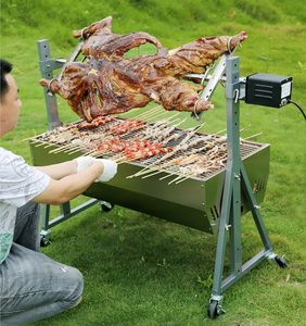 YOHO Commercial DIY Extérieur <span class=keywords><strong>Électrique</strong></span> Rotatif 2-en-1 Agneau BBQ Grill En Acier Inoxydable pour Patio Camping BBQ - Product Image 2