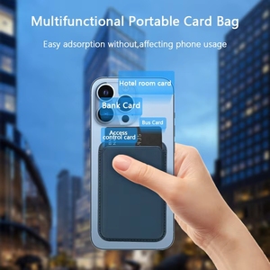 Tarjetero Magnético con Logotipo Personalizado, Funda de Cuero para Teléfono Celular, Cartera, Porta Tarjetas de Crédito para <span class=keywords><strong>iPhone</strong></span> 15 Pro 13 14 <span class=keywords><strong>12</strong></span> <span class=keywords><strong>Mini</strong></span> - Product Image 3