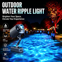 Projecteur d'ondes océaniques étanche IP67, projecteur LED Gobo à effet d'ondulation d'eau avec DMX512, éclairage d'effet mural et au sol pour extérieur