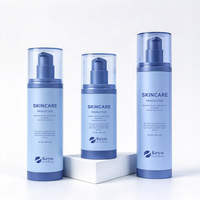 Flacon cosmétique sans air rechargeable de haute qualité 50ml 80ml 100ml, flacon pompe à vide vide pour emballage de soins de la peau, flacon de sérum en plastique