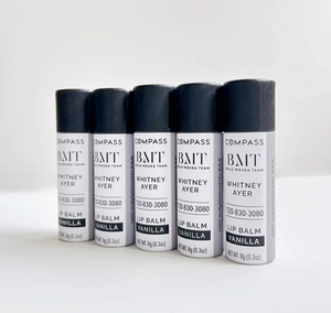 Emballage cosmétique en tube biodégradable et écologique, en carton kraft, type push-up, pour baume à lèvres - Product Image 4