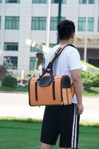 Açık kedi tek kollu çanta köpek taşıma çantası lüks kedi sırt çantası evcil hayvan taşıyıcı Pet çanta büyük uzay yavru Tote kedi taşıyıcı - Product Image 4