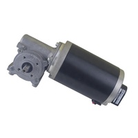 Moteur à engrenages à aimant permanent brossé 63WJS 12V/24V/48V DC 100W à couple élevé avec montage à bride pour appareils électroménagers, volets roulants et bateaux