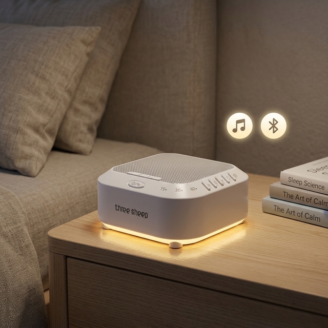 Three Sheep Smart Sleep Aid White Noise Machine for Anxiety Therapy Rechargeable Battery Portable Design for Natural Sound