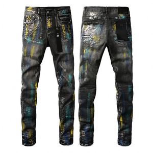 Jeans de Diseñador de Lujo de Alta Calidad, Jeans de Mezclilla Elásticos <span class=keywords><strong>Rotos</strong></span> Estilo Hip Hop, Jeans Urbanos para <span class=keywords><strong>Hombre</strong></span> - Product Image 5