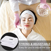 Großhandel: Individuelles Logo Spa Yoga Gesichts-Stirnband aus Frottee, verstellbar mit Klettverschluss, Make-up-Kopfwickel für Gesichtspflege