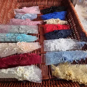 Flower Embroidery Lace Applique Water-soluble Milk Silk Embroidery Flower Lace Textile fabric Women's Decorative Accessories