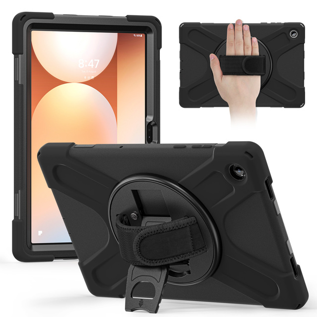 Full-Body Hybrid 360 Rotating Kickstand Strap Cover Protective Case Stand Hand Rugged Tablet Case for Galaxy Tab A11+ 2025