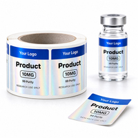 Étiquettes pour flacons en rouleau 3ml 5ml 10ml PET BOPP autocollantes imprimées imperméables pour emballages pharmaceutiques