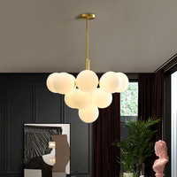 Plafonnier de luxe pendentif moderne boule de verre lustre de plafond lumières pour la décoration de la maison