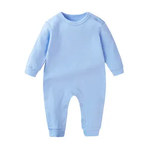 fabrikpreis 100 % baumwolle einfarbig baby neu bown kleidung lange Ärmel body suit romper