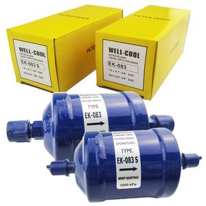 EK-083S 3/8インチ & EK-084S 1/<span class=keywords><strong>2</strong></span>インチ ネジ溶接式フィルタードライヤー 新品 冷媒液ラインフィルタードライヤー用コンプレッサータイプ - Product Image 1