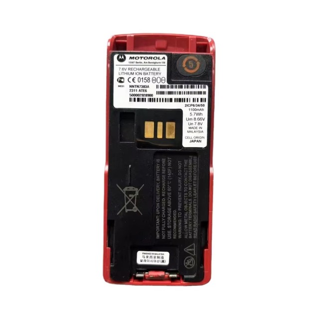 Original Motorola NNTN7383A ATEX Red Battery NNTN7383 7.2V 725mAh Anti-explosion for Motorola TETRA Radio MTP850Ex MTP810Ex
