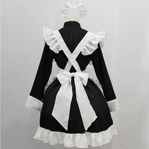 Robe de servante noire mignonne de style lolita 2024, robe de servante française, costume de cosplay pour filles, femmes, anime, serveuse, fête, costumes de scène, tailles S-5XL - Product Image 4