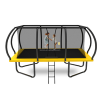 Trampolín Rectangular Profesional Zoshine de 10 a 14 pies - Equipo de Ejercicio al Aire Libre de Alto Rebote con Red de Seguridad
