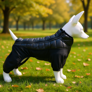Veste pour chien Aura-Vent Full Body noire, taille XS, légère, vêtements pour animaux de compagnie toutes saisons - Product Image 2