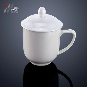 <b>Ceramic</b> Mug With Lid White Porcelain Tea <b>Cup</b> For Tea Drinking 11.5cm Height Solid Color Single <b>Cup</b> Gift Use - Product Image 2