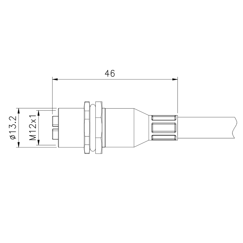 Shielded M12 8 Pin Ethernet Cable X Coded Electrical Superseal Connector