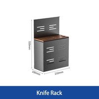 UNIHOPPER Organisateur de cuisine mural multifonctionnel avec porte-couteaux, porte-ustensiles et crochets de suspension
