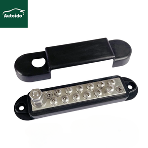 Bloc <span class=keywords><strong>de</strong></span> distribution <span class=keywords><strong>de</strong></span> puissance/masse à 12 bornes, 5,3 pouces, en laiton nickelé, pour bateau, camping-car, batterie, <span class=keywords><strong>barre</strong></span> <span class=keywords><strong>de</strong></span> <span class=keywords><strong>jonction</strong></span> - Product Image 1