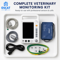 Moniteur de signes vitaux vétérinaires OSCAT, compatible avec la pompe à perfusion vétérinaire pour animaux de compagnie, pour chiens et chats, SpO2, NIBP, CO2, moniteur animal pour clinique, 7 pouces