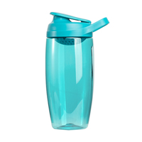 Bouteille shaker personnalisée avec logo, 700 ml (24 oz), en Tritan, avec boule métallique, pour la salle de sport, bouteille d'eau en plastique, gobelet shaker