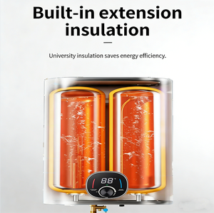 <span class=keywords><strong>Chauffe</strong></span>-<span class=keywords><strong>eau</strong></span> électrique mural mince et <span class=keywords><strong>plat</strong></span> avec thermostat, 30L, double réservoir en acier inoxydable, classe énergétique A - Product Image 6