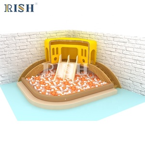 Ensemble de jeu souple pour enfants Family House Foam, piscine à balles carrée pour tout-petits, aire de jeux intérieure pour bébés, équipement de jeu souple avec <span class=keywords><strong>toboggan</strong></span> - Product Image 4