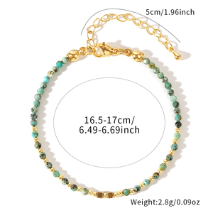 Pulsera minimalista <span class=keywords><strong>de</strong></span> piedras preciosas naturales Resoul, cuentas <span class=keywords><strong>de</strong></span> piedra chapadas en <span class=keywords><strong>oro</strong></span>, pulseras <span class=keywords><strong>de</strong></span> cristal ajustables, joyería <span class=keywords><strong>de</strong></span> moda para mujer - Product Image 5