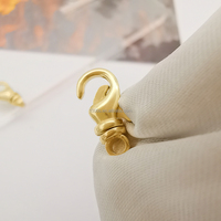 1000S Fournitures de fabrication de bijoux en or massif 18K jaune, crochets de fermeture ouverts pour colliers, attaches de chaîne DIY, sac de fermetures