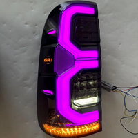 Pour Hilux Vigo 2011 2012 2013 2014 2015 : Nouveau design de feux arrière à LED, couleurs rouge, vert, bleu, avec cache fumé