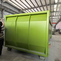 Benne à crochet en acier robuste directe d'usine conteneur de collecte des déchets de construction de 20 mètres pour les machines de traitement des déchets